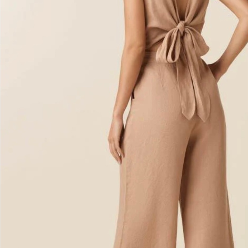 Vetta Capsule two piece apron jumpsuit in dusty rose